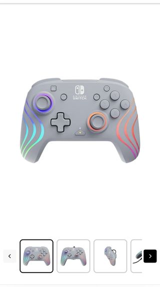 Mando Nintendo Switch Gris con Luces LED