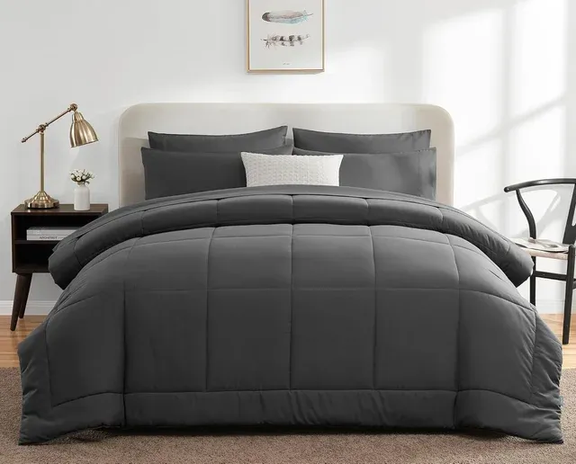 5 piezas de cama 190 tamaño king color gris