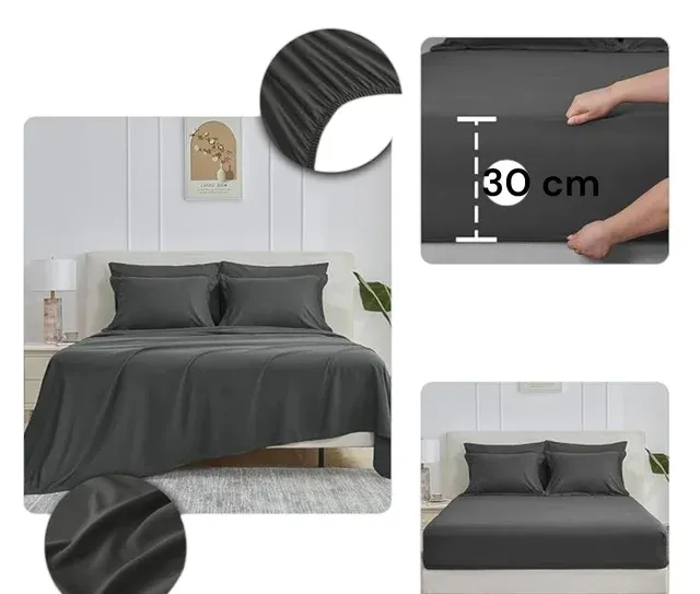 5 piezas de cama 190 tamaño king color gris