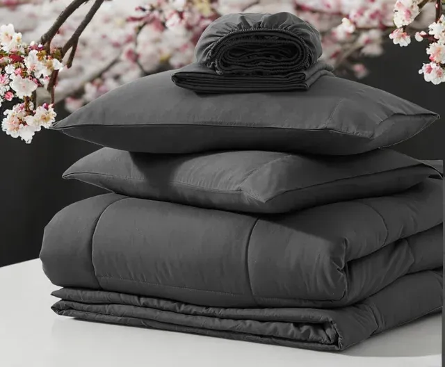 5 piezas de cama 190 tamaño king color gris