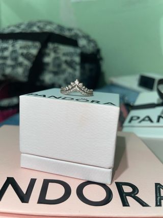 Anillo Pandora Corona Princesa Talla 14