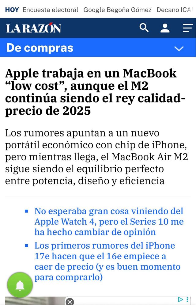 MacBook Air M2 2022 16GB RAM US Qwerty