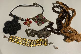 Lote bisutería vintage granates