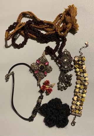 Lote bisutería vintage granates