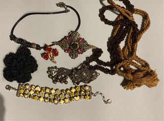 Lote bisutería vintage granates