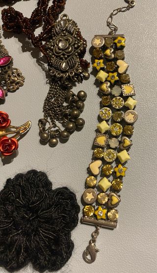 Lote bisutería vintage granates