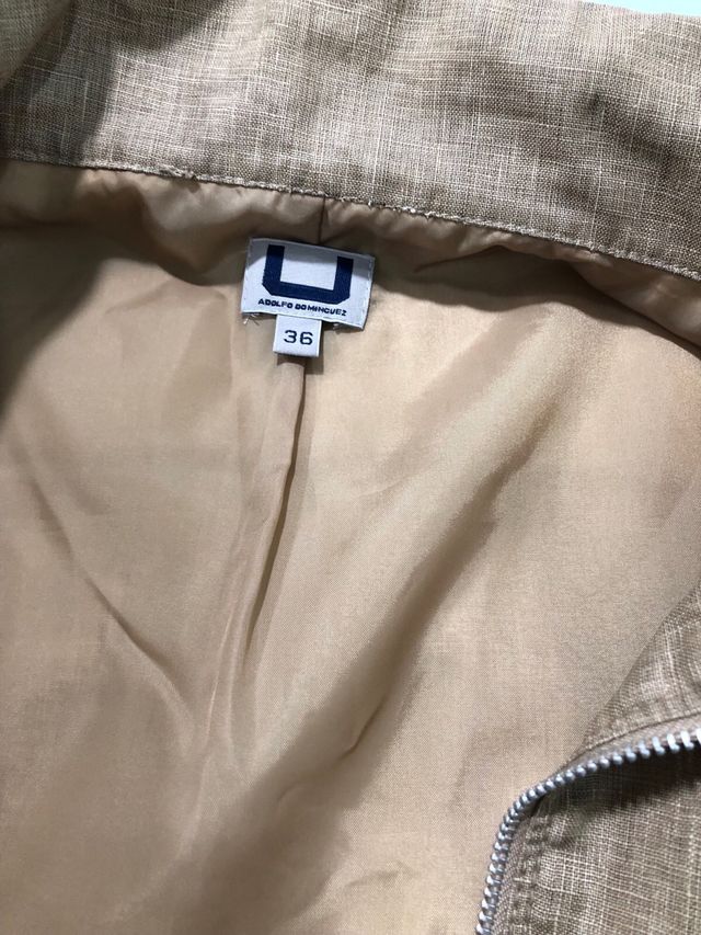 Cazadora Adolfo Domínguez Beige Talla S