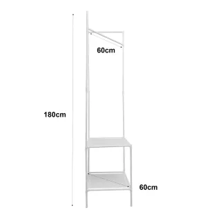 Perchero Esquinero Blanco Metálico, NUEVO