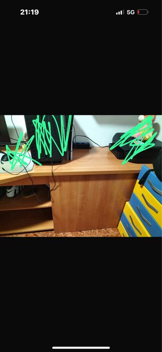 Cómoda infantil 3 cajones azul y amarillo