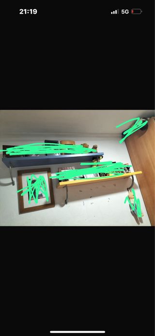 Cómoda infantil 3 cajones azul y amarillo