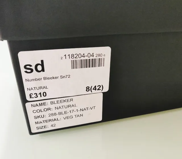 NUMBER 288 - Zapatillas en Piel Vachetta