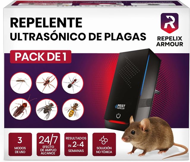 Repelente ultrasónico de plagas NUEVO SIN USO