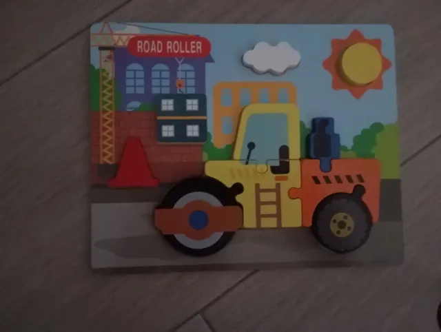Puzzle de madera: Rodillo compactador