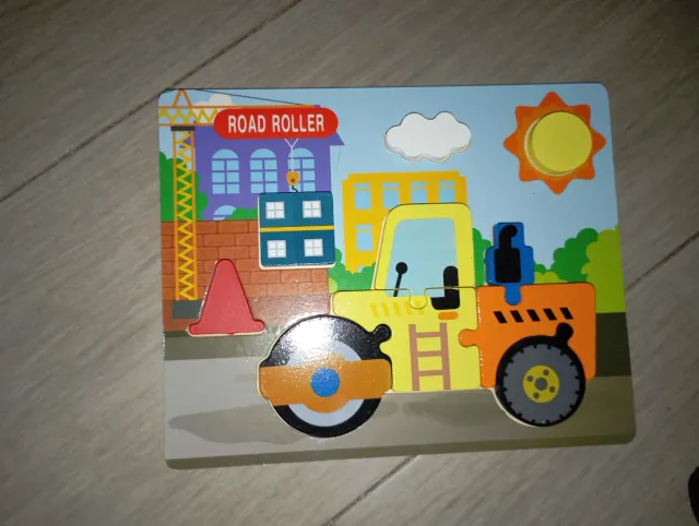 Puzzle de madera: Rodillo compactador