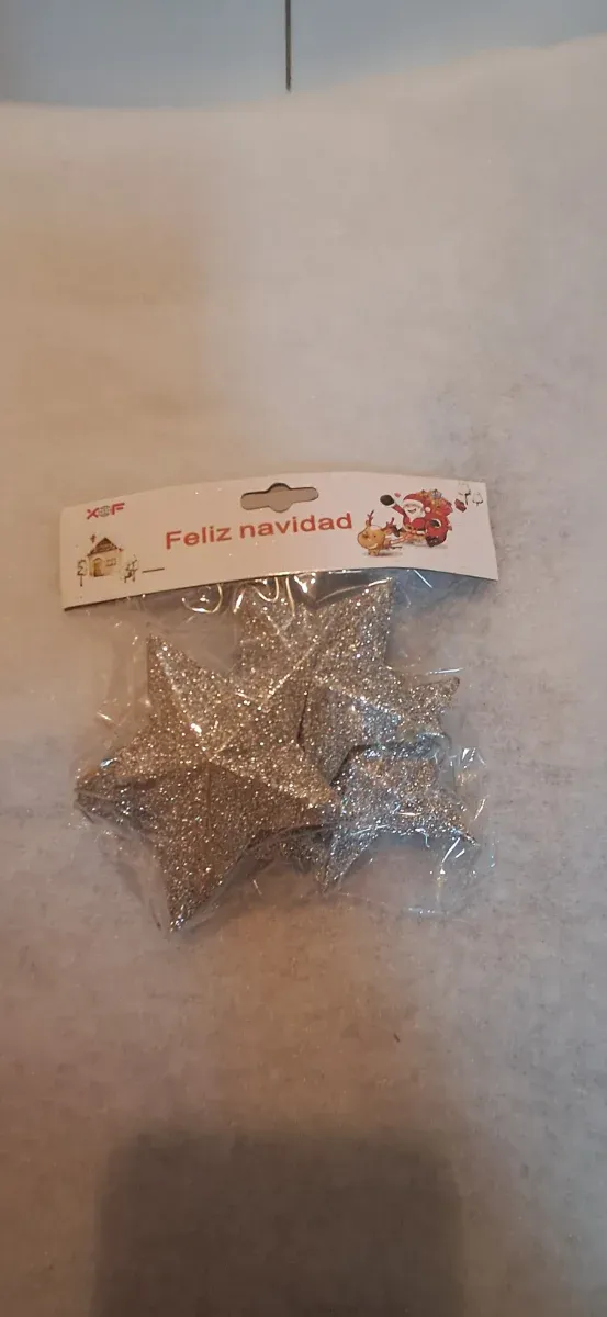 Estrellas Navideñas Brillantes (3 unidades)
