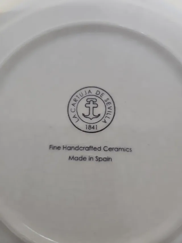 Juego de loza floral azul y blanco 10 piezas