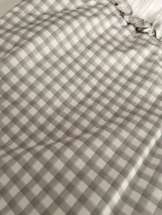 Saco capazo invierno cuadros gris