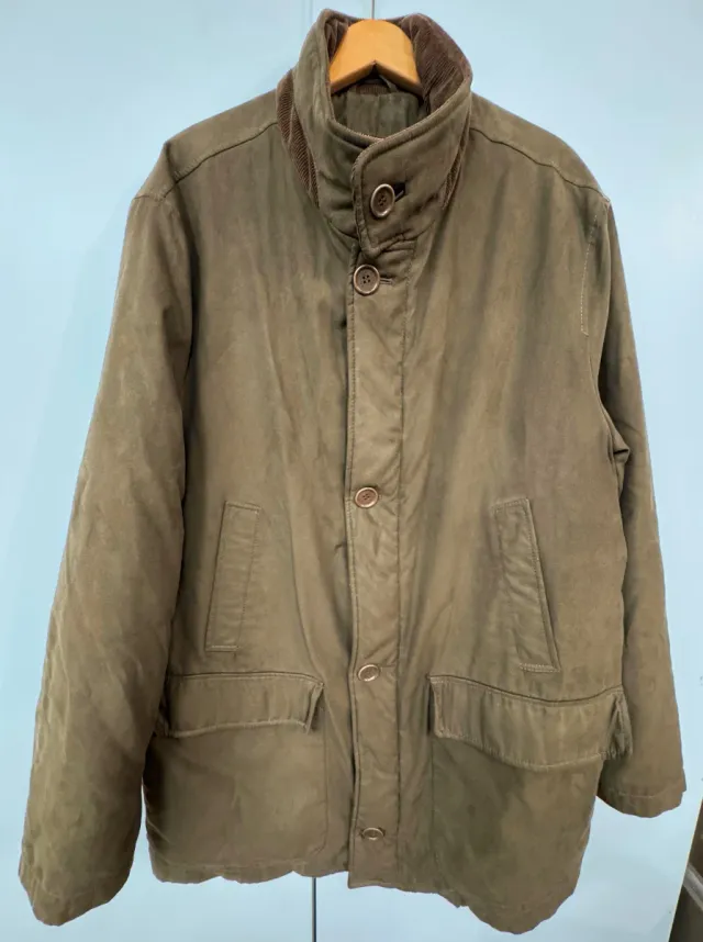 Chaqueta de piel marrón Camel