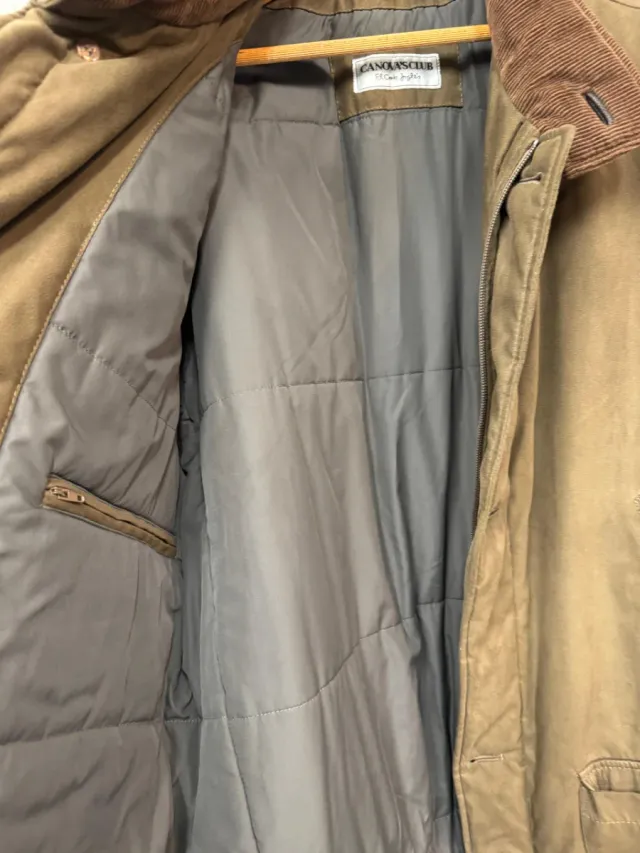 Chaqueta de piel marrón Camel