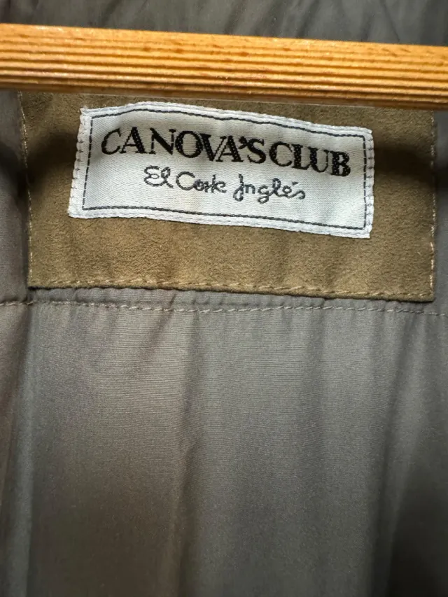 Chaqueta de piel marrón Camel