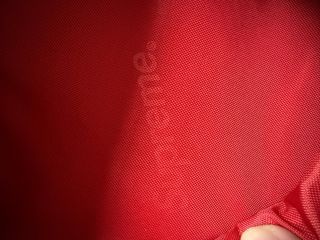 Supreme leather duffle bag red.