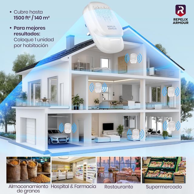 Repelente ultrasónico de plagas B NUEVO SIN USO