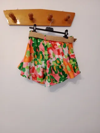 Shorts florales mujer talla única