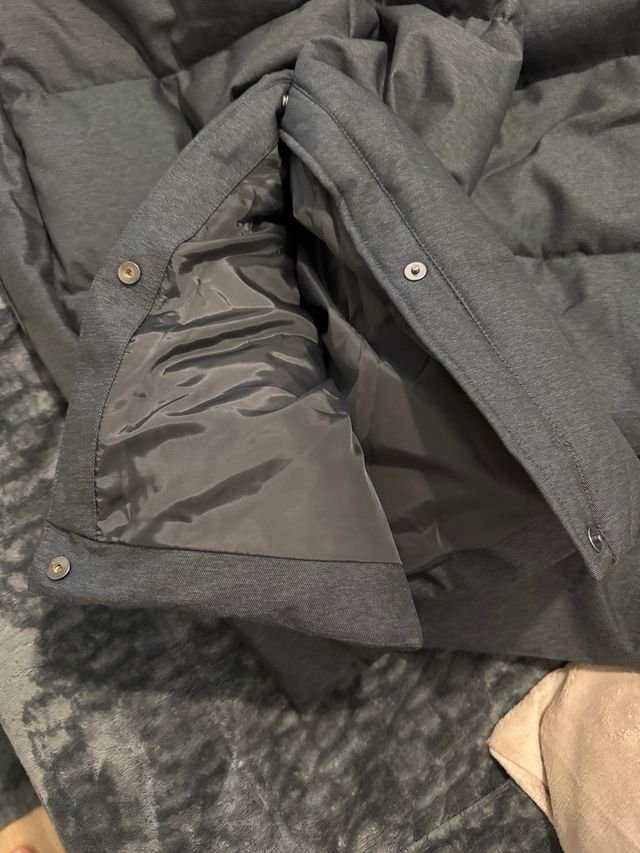 Abrigo largo gris negociable