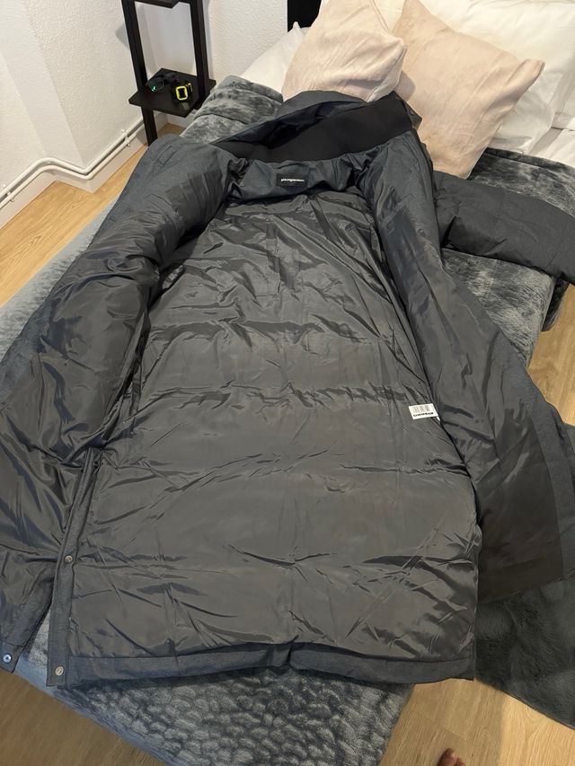 Abrigo largo gris negociable