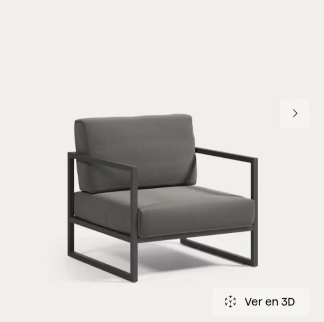 Sillón moderno gris y negro