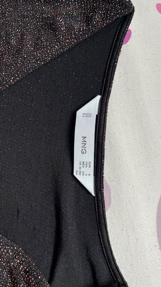 Vestido Mango fiesta lentejuelas XS