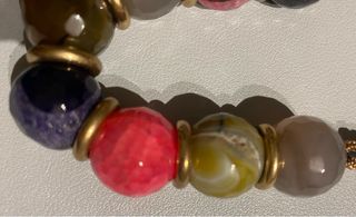 Collar de gemas naturales y agatas multicolor