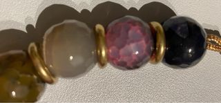 Collar de gemas naturales y agatas multicolor