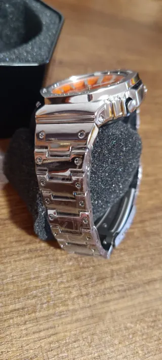 Reloj Casio como G-Shock Naranja y Plateado