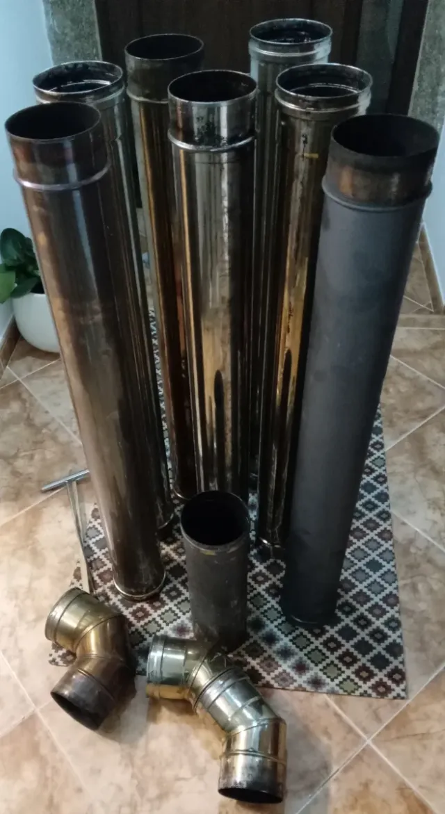 Estufa leña metal negra/gris solo venta en persona