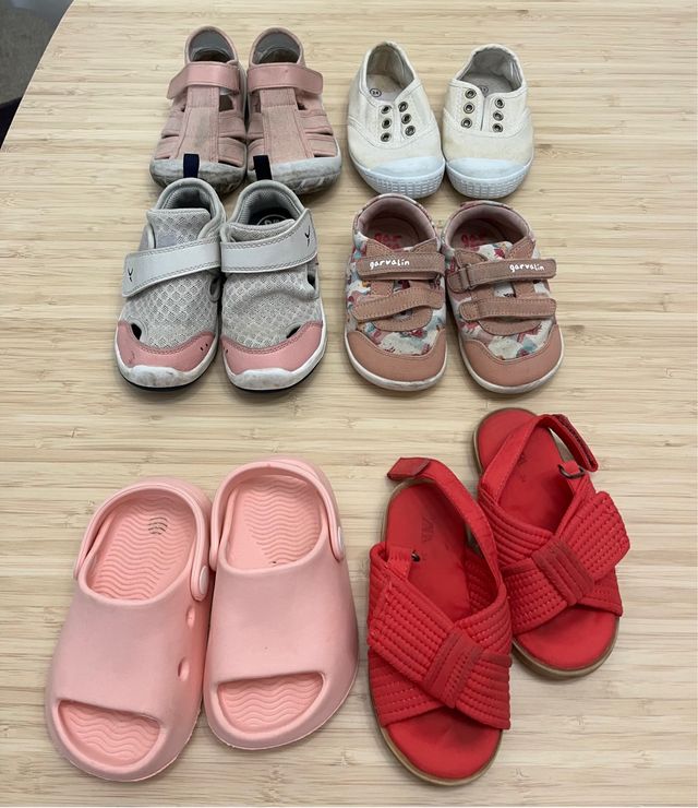 Zapatos de niña.Zara, Garvalín, Decathlon. T23-24