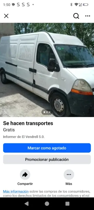 Se hacen portes con chófer