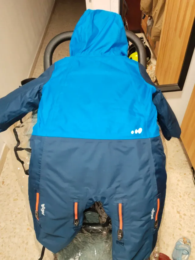 Traje nieve/lluvia impermeable azul