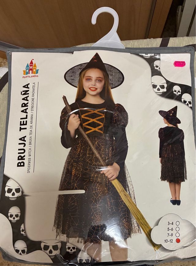 Disfraz Bruja Telaraña Niña Talla 10-12