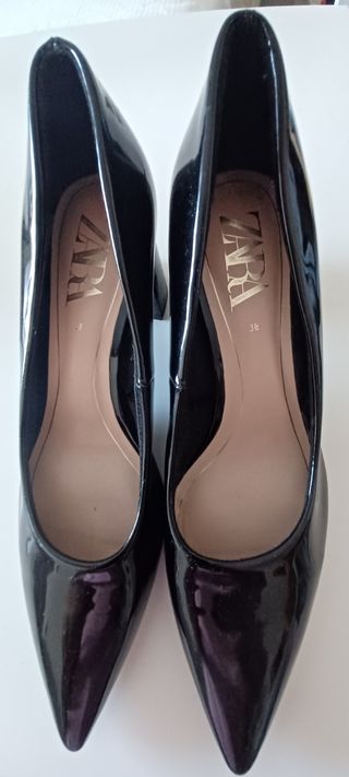 Zapatos de tacón Zara negros talla 38