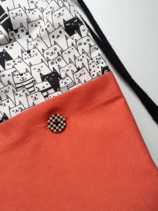 Mochila de cuerdas con estampado de gatos