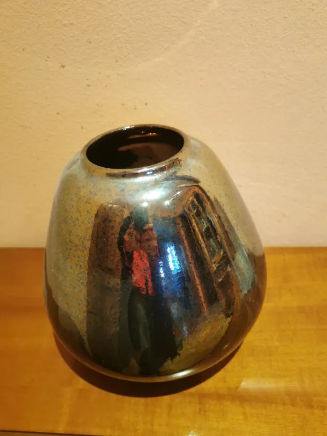 Jarrón de cerámica esmaltada