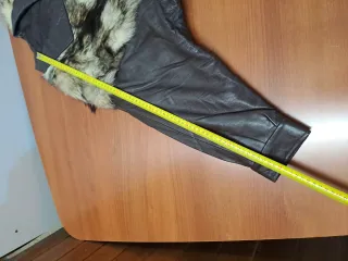 Cazadora vintage mujer cuero y pelo