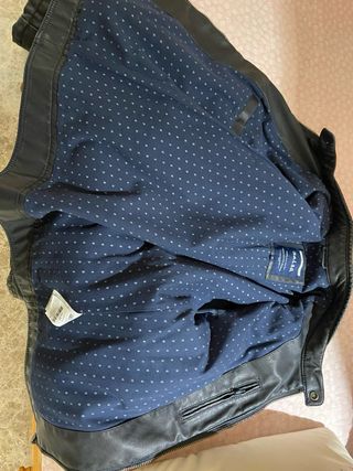 Cazadora Salsa Piel Talla M Azul