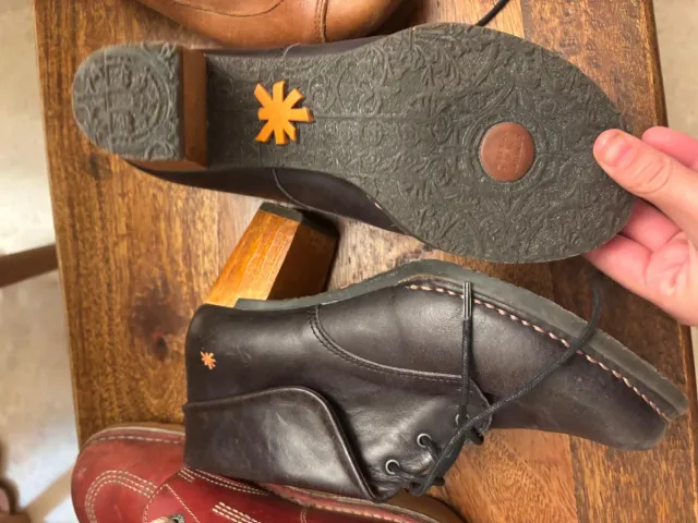 Botines ART de piel negro.