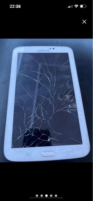 Tablet Samsung Blanca Pantalla Rota
