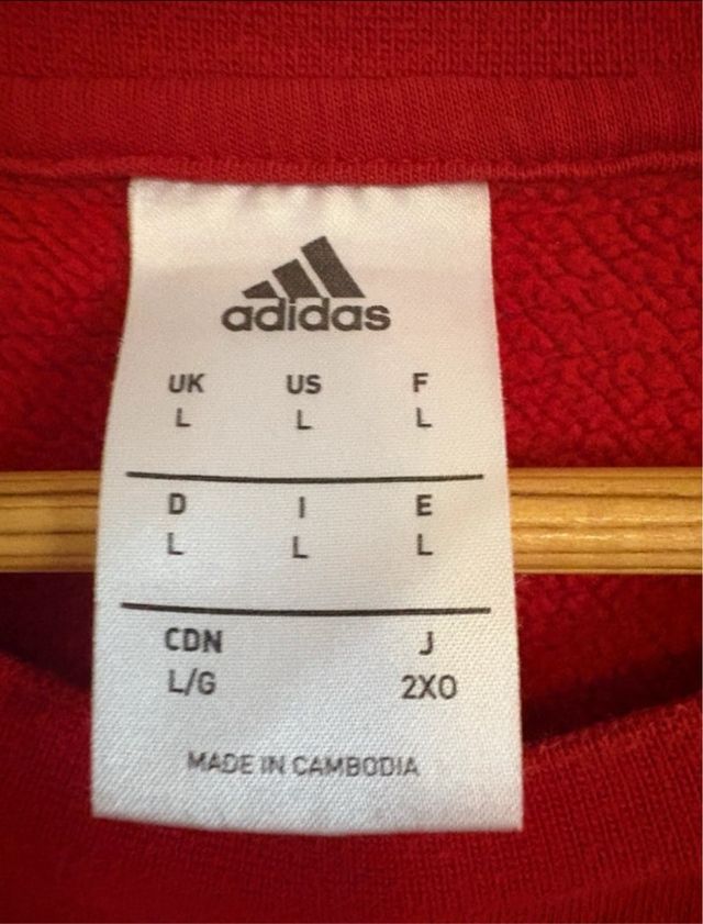 Moletom Adidas Vermelho Tamanho L - Cresta Penn Fusion