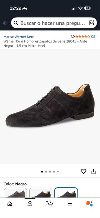 Zapatos de baile Werner Kern hombre ante negros