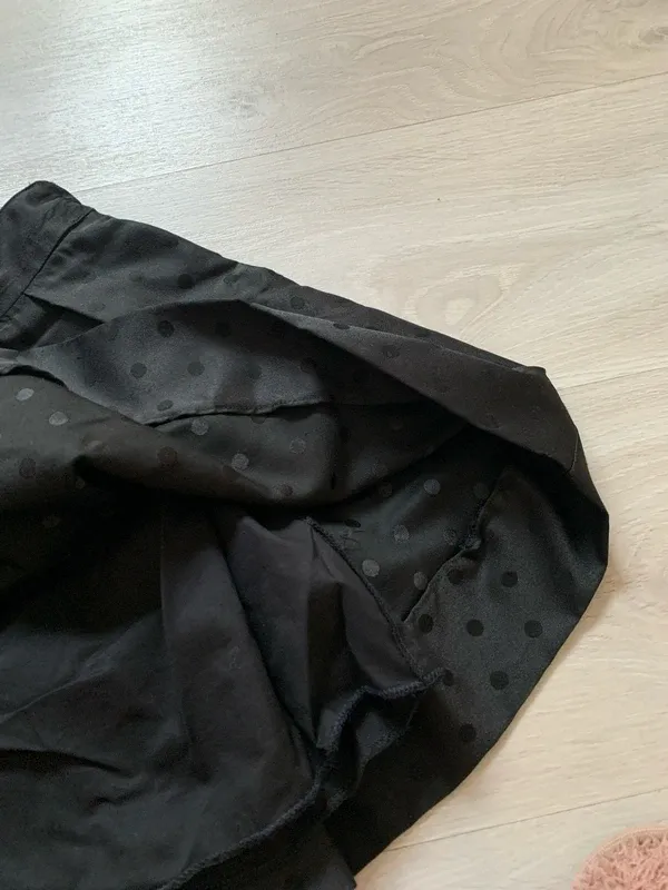 Falda niña Kenzo negra lunares