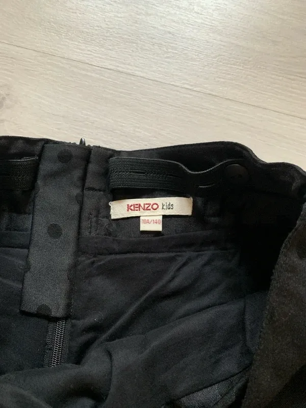 Falda niña Kenzo negra lunares